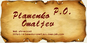 Plamenko Omaljev vizit kartica